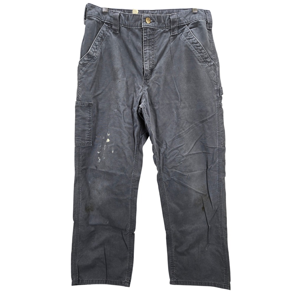 Carhartt B151 NVY Mens Navy Blue Original Dungaree Fit Canvas Work Pants 34x30